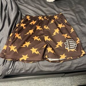 Eric Emanuel Brown and Orange Athletic Shorts
